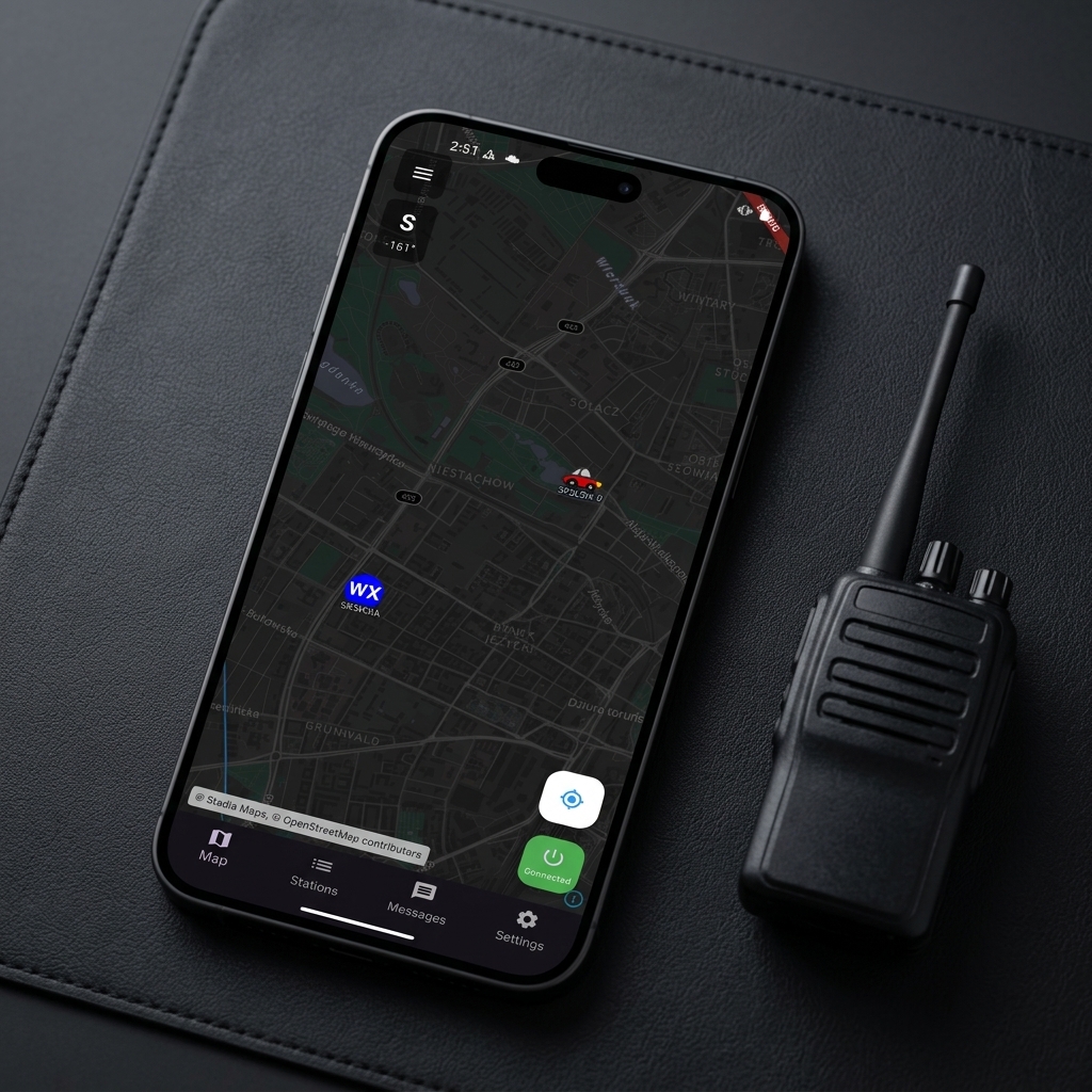 APRS Vector paired with field radio equipment